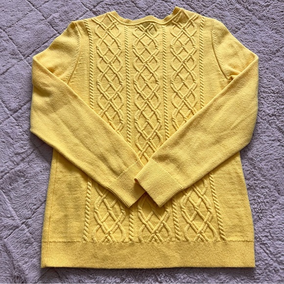 Talbots Cable Knit Lambs Wool Blend Sweater Women’s Size MP - Picture 4 of 11